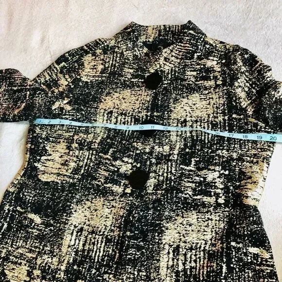 NWOT JM Collection Gold Metallic Print Jacket - Picture 10 of 15